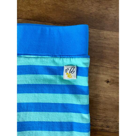 NEW Wildflowers Daydream Believer Blue Stripe Sonic Straightees Capri Knit Pants - Picture 3 of 7